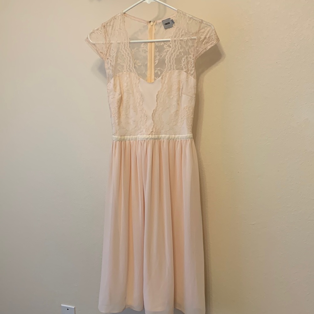 ASOS blush pink dress